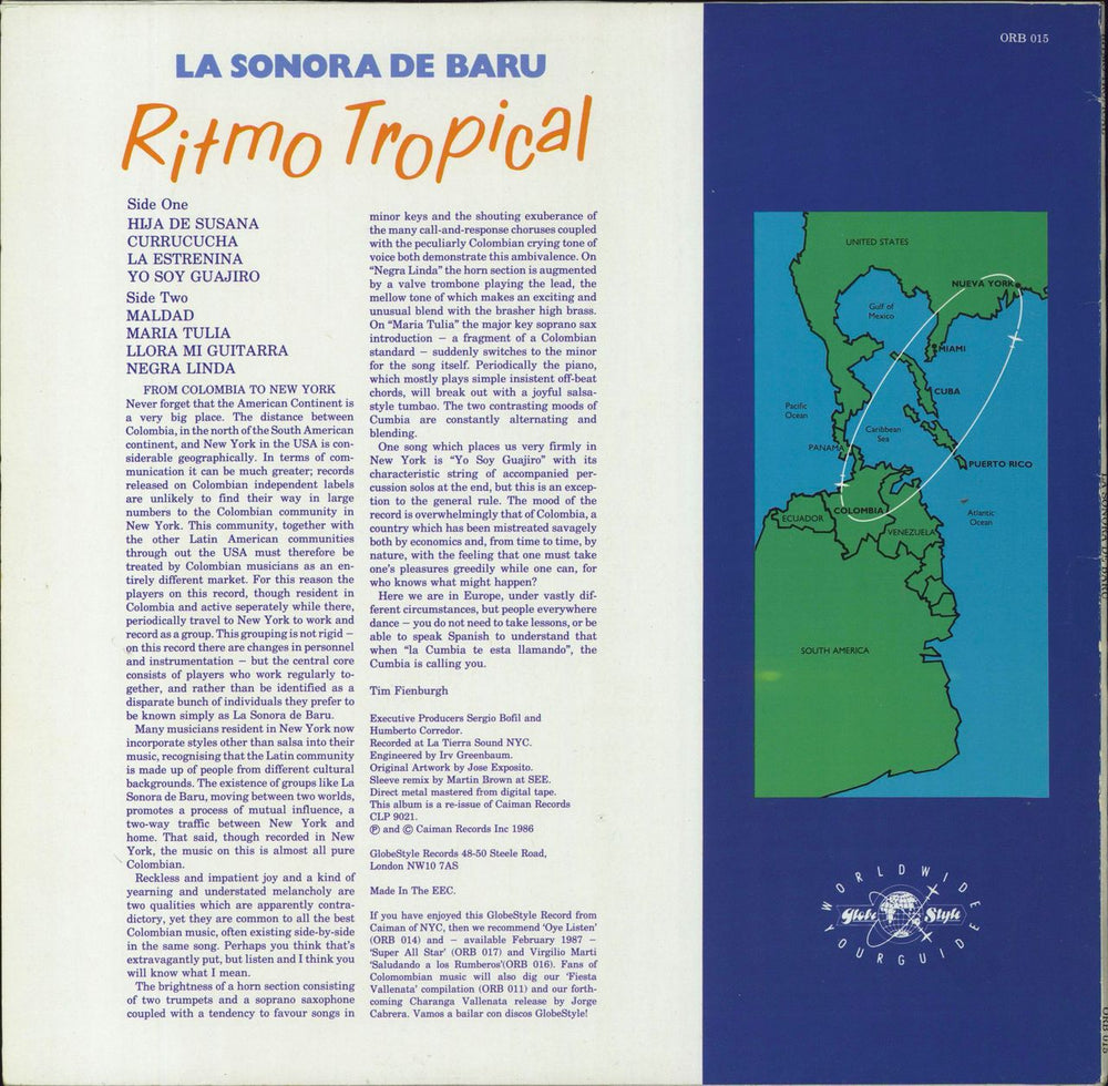 La Sonora De Baru Ritmo Tropical UK vinyl LP album (LP record)
