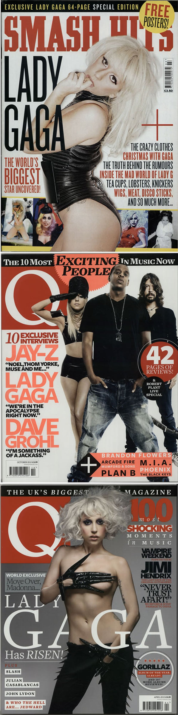 Lady Gaga Quantity of Four Music Magazines UK magazine LGQMAQU629098