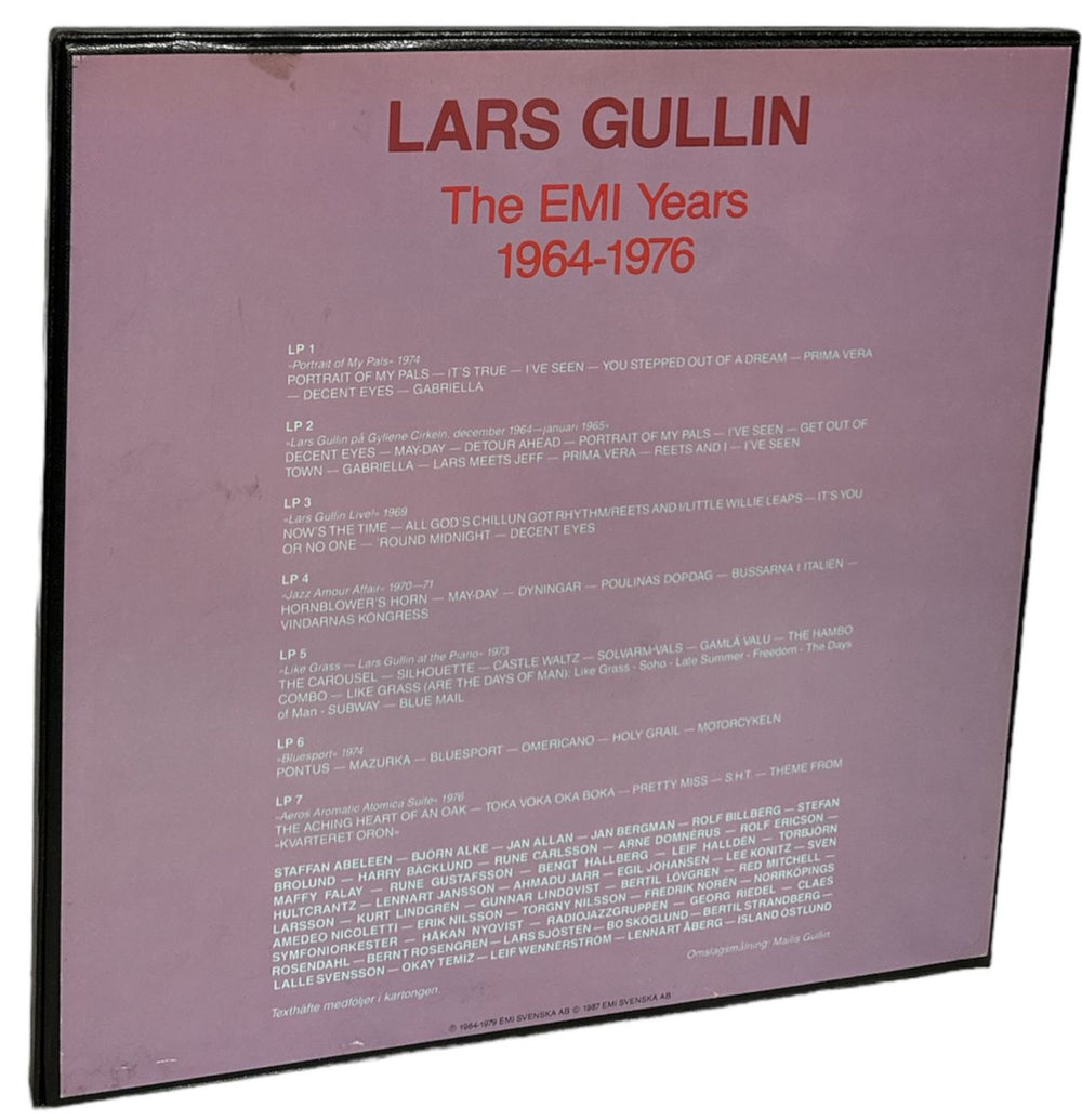 Lars Gullin The EMI Years 1964-1976 Swedish Vinyl Box Set