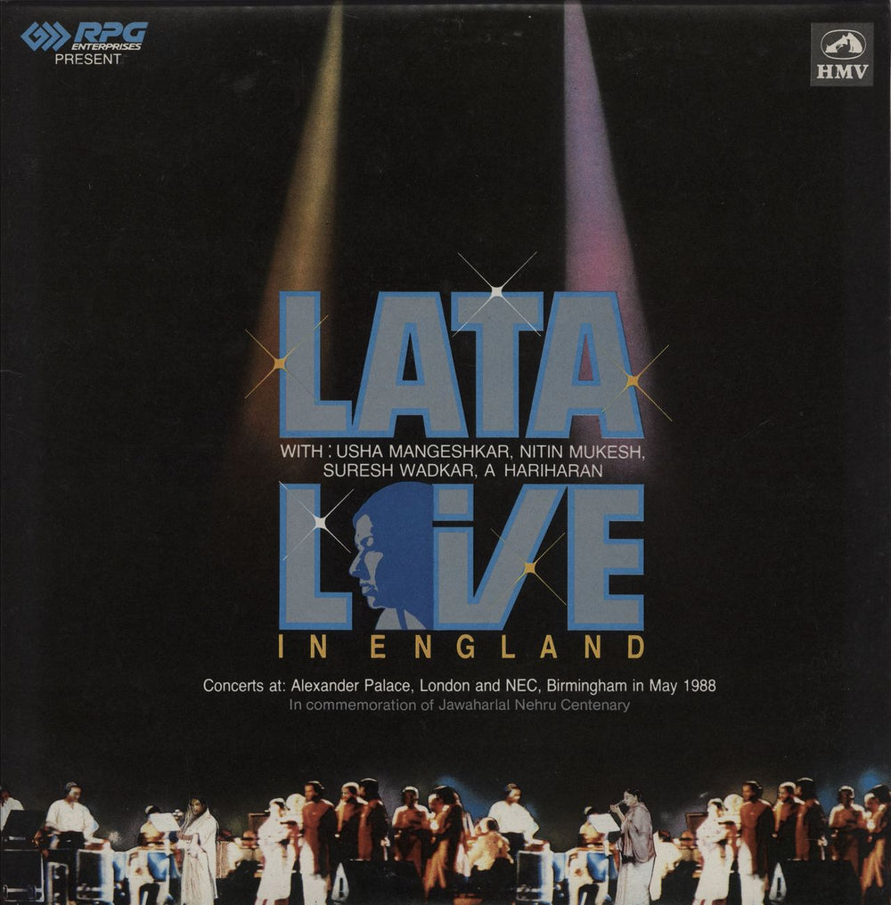 Lata Mangeshkar Live In England Indian 2-LP vinyl record set (Double LP Album) PSLP1333/34