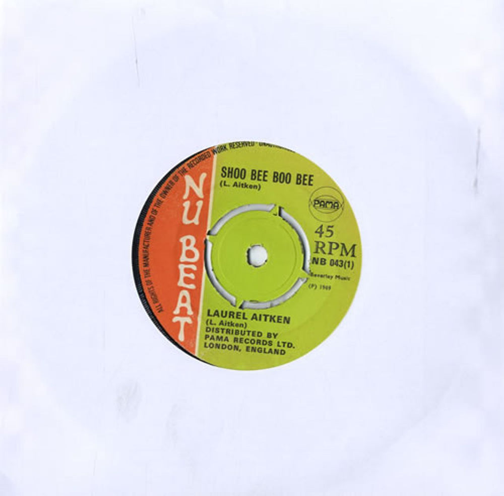 Laurel Aitken Shoo Bee Boo Bee UK 7" vinyl single (7 inch record / 45) NB043