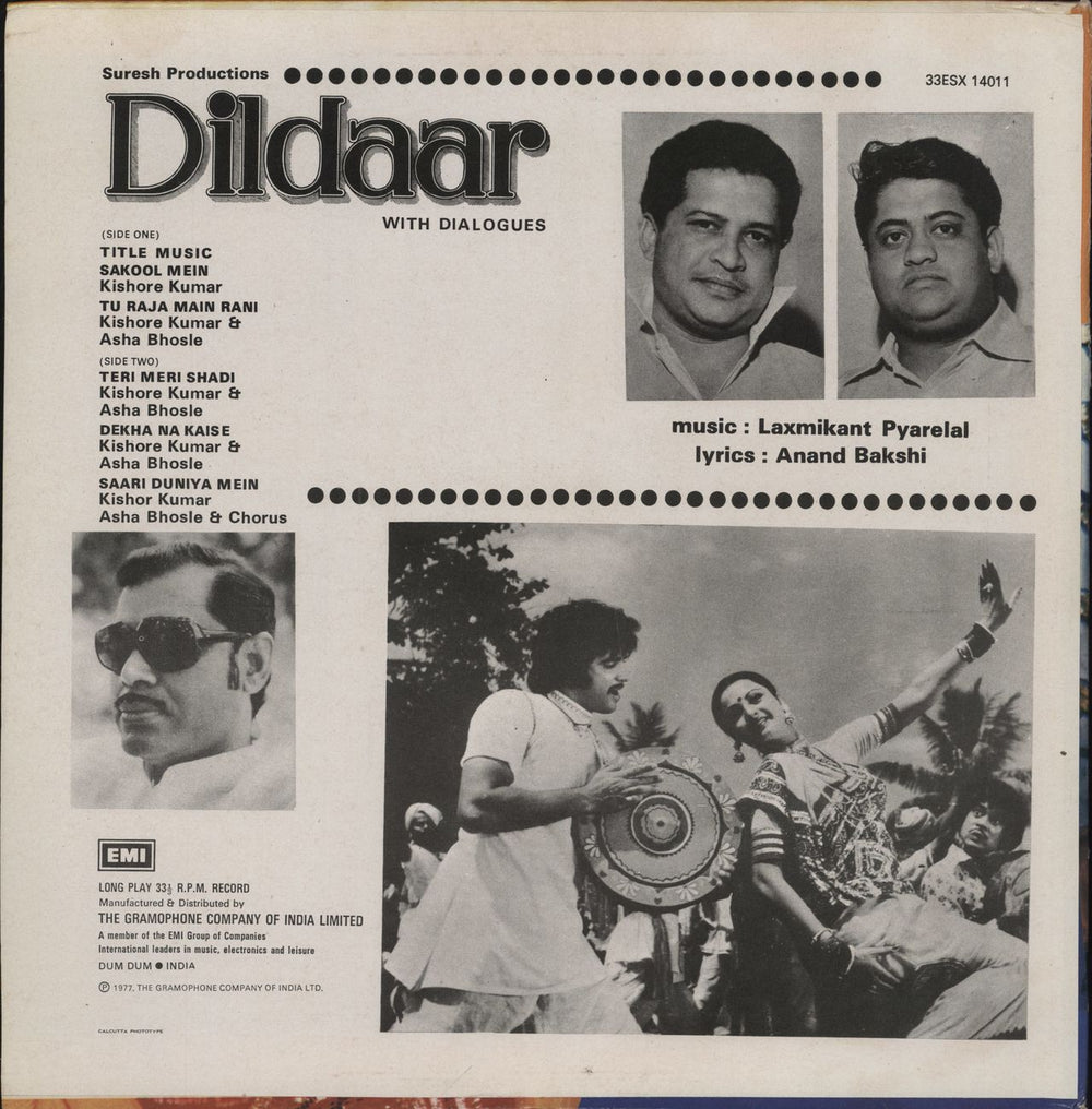 Laxmikant-Pyarelal Dildaar Indian vinyl LP album (LP record)