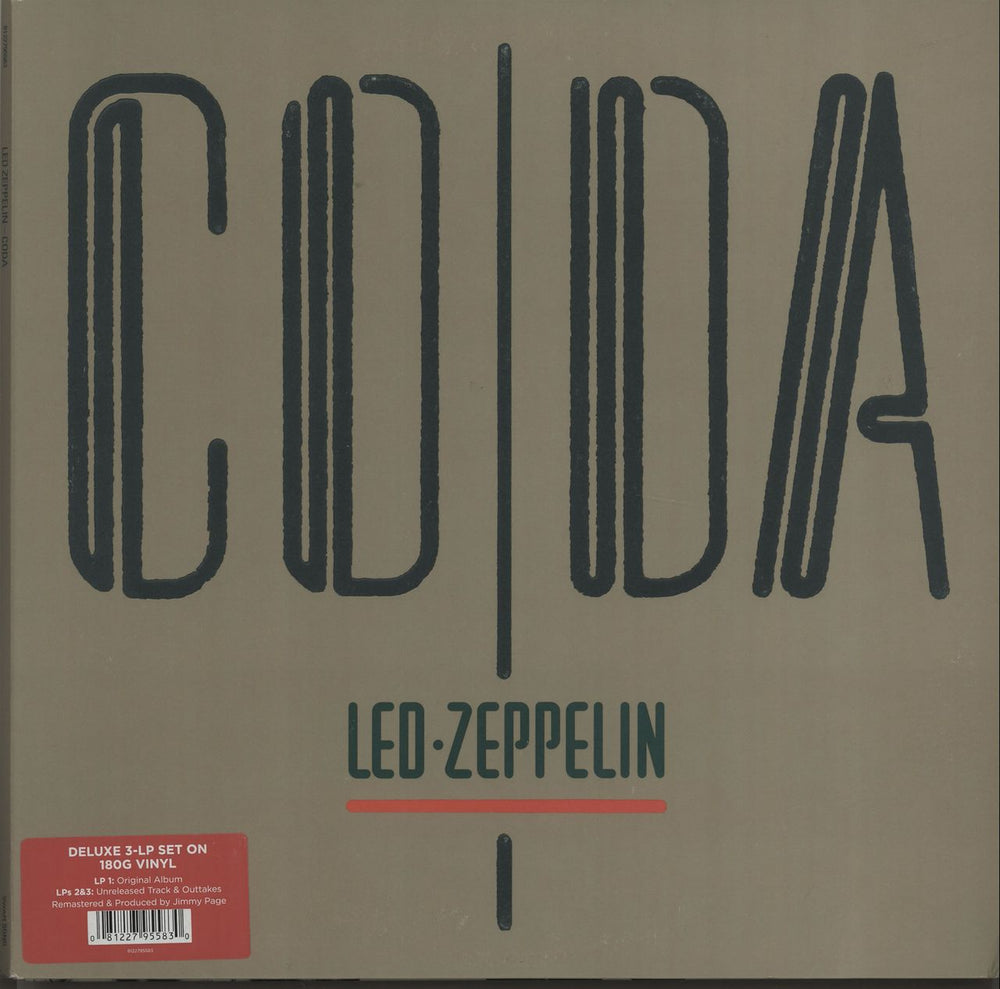 Led Zeppelin Coda: Deluxe - 180gm Vinyl UK 3-LP vinyl record set (Triple LP Album) 8122795583