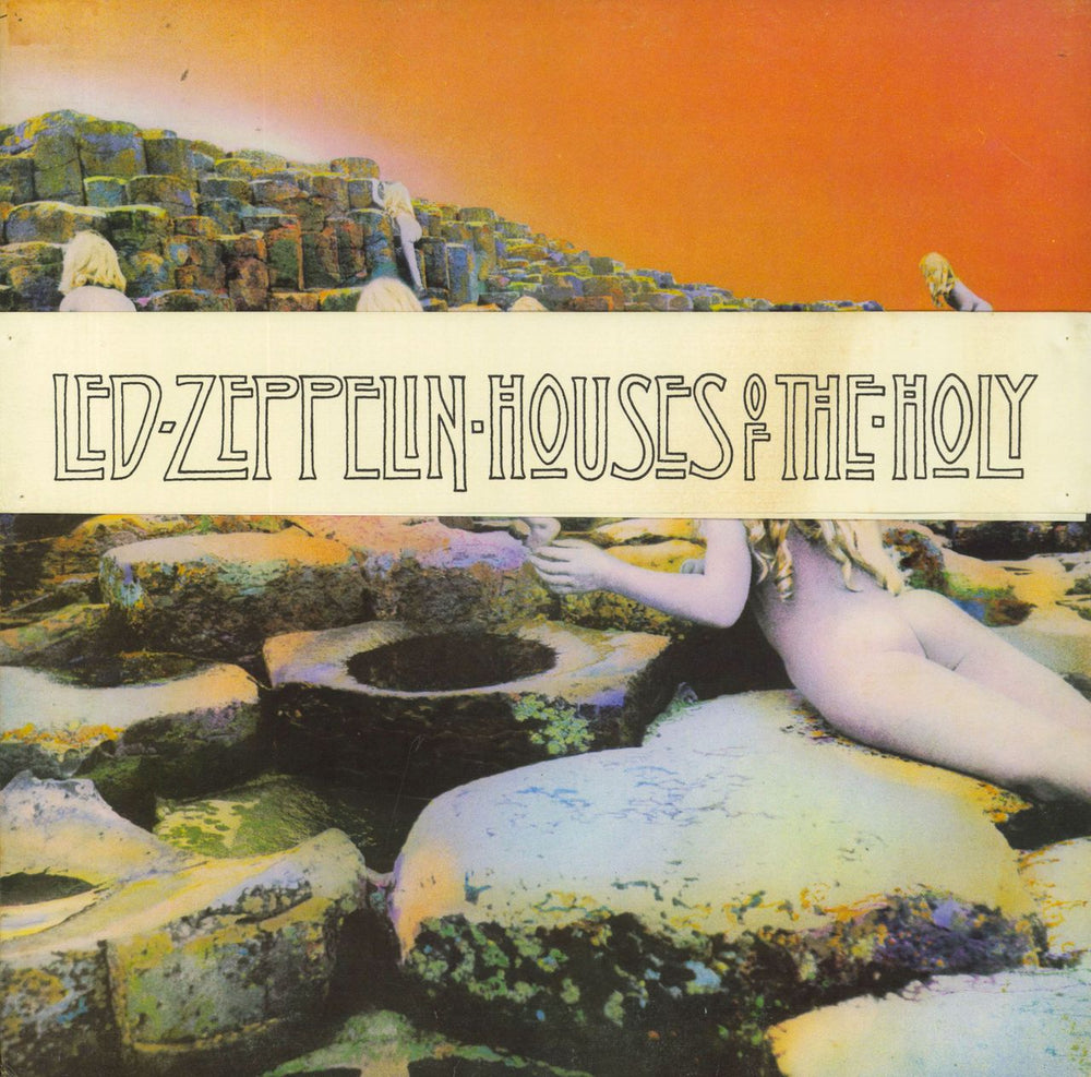 Led Zeppelin Houses Of The Holy - 1st EX + Bellyband UK vinyl LP album (LP record) K50014