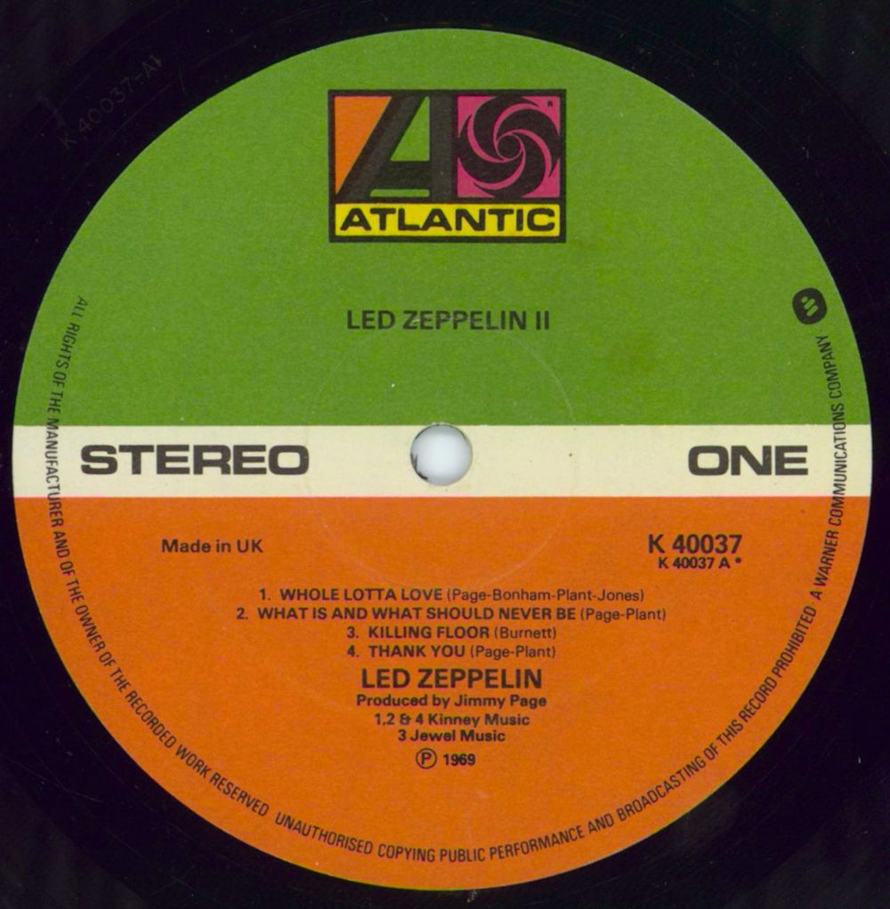 Led Zeppelin Led Zeppelin II - 4th - EX UK vinyl LP album (LP record) ZEPLPLE771117