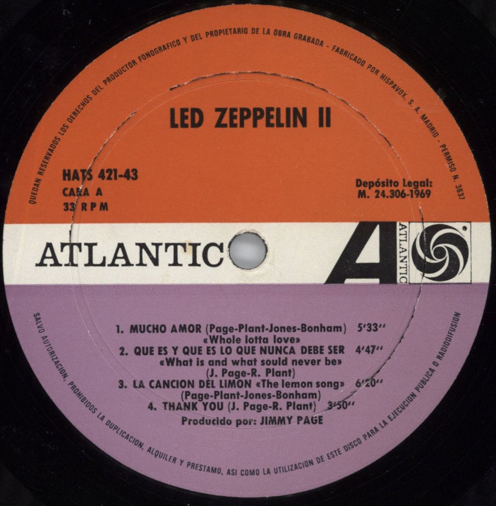 Led Zeppelin Led Zeppelin II - EX Spanish vinyl LP album (LP record) ZEPLPLE266761