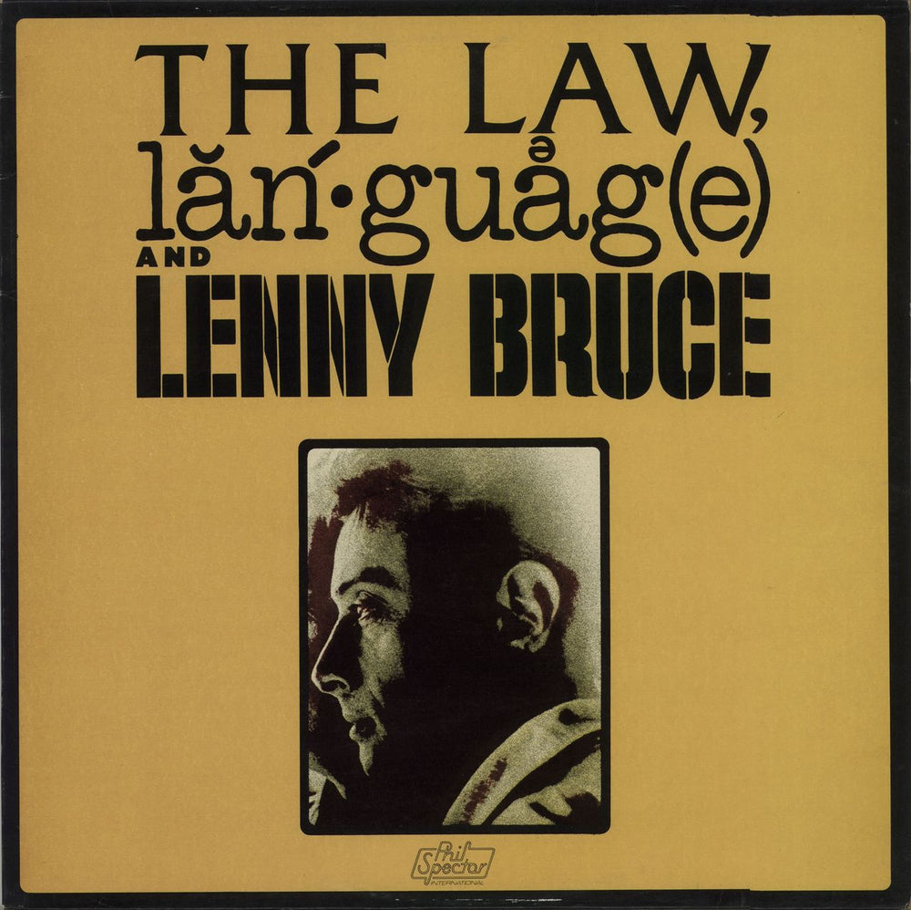 Lenny Bruce The Law, Language And Lenny Bruce UK vinyl LP album (LP record) 2307001