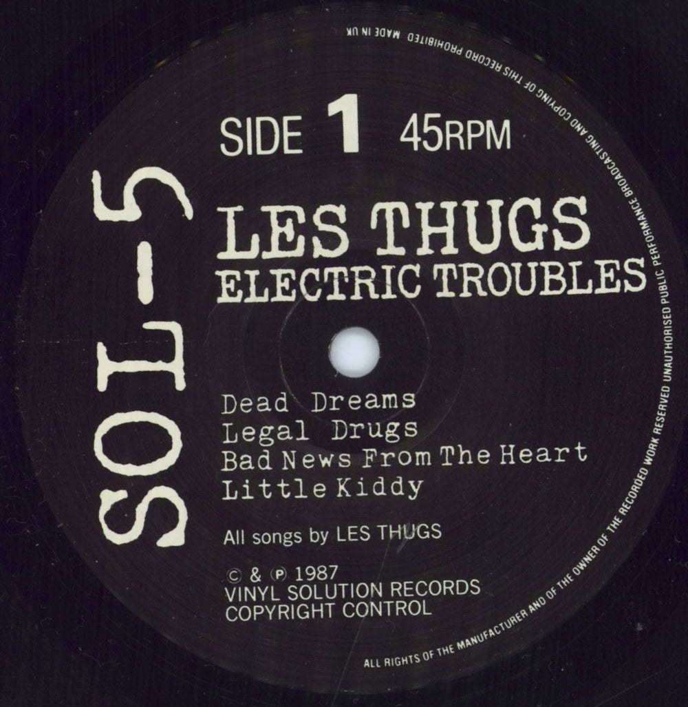 Les Thugs Electric Troubles UK 12" vinyl single (12 inch record / Maxi-single) LYX12EL814998