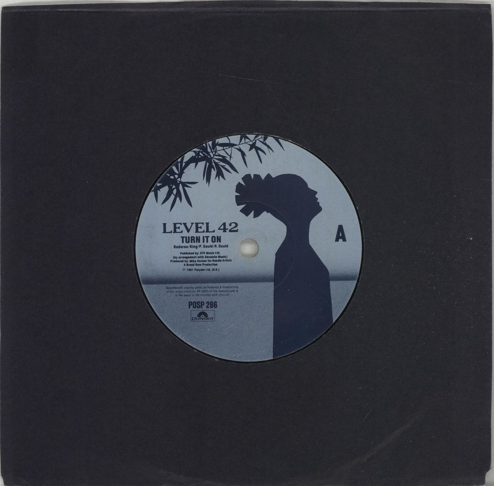 Level 42 Turn It On UK 7" vinyl single (7 inch record / 45) POSP286