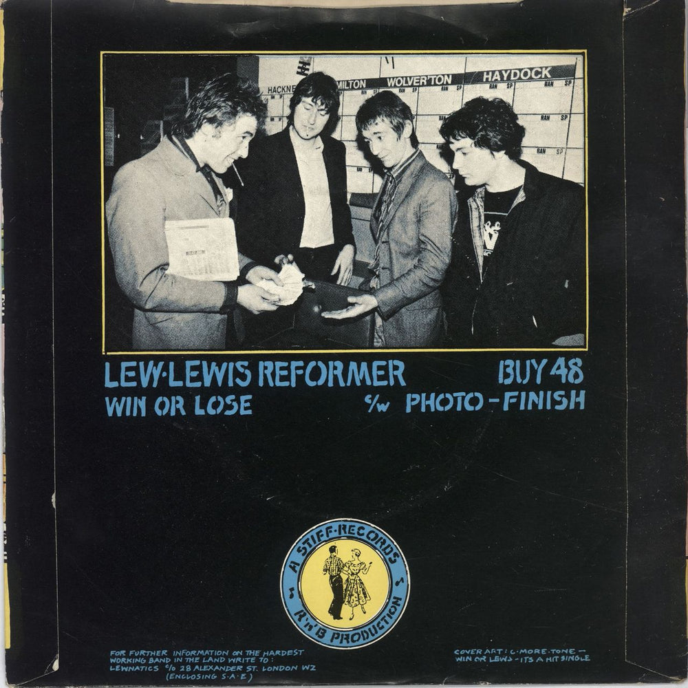Lew Lewis Reformer Win Or Lose UK 7" vinyl single (7 inch record / 45) OK207WI703339