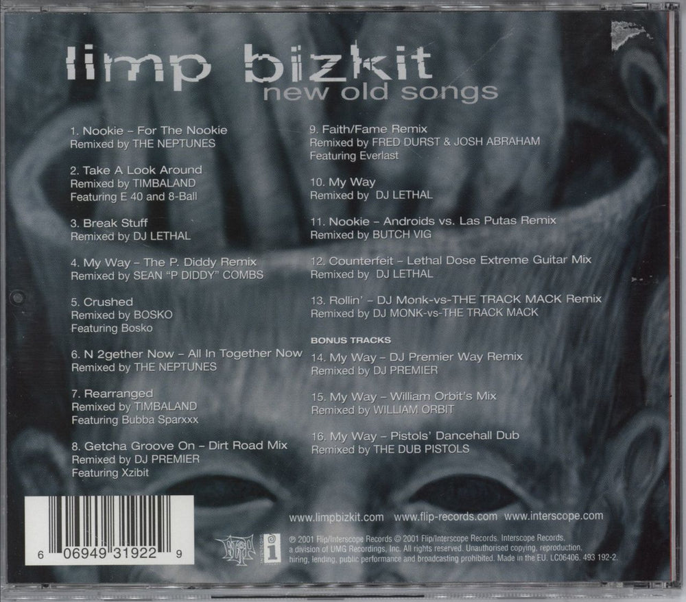 Limp Bizkit New Old Songs UK CD album (CDLP) BZKCDNE202848