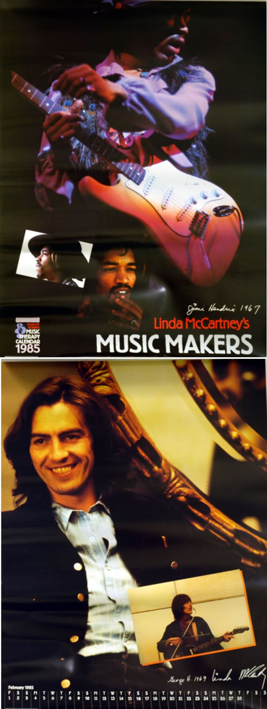 Linda McCartney Linda Mccartney's Music Makers 1985 Calendar UK calendar LMCCALI132342