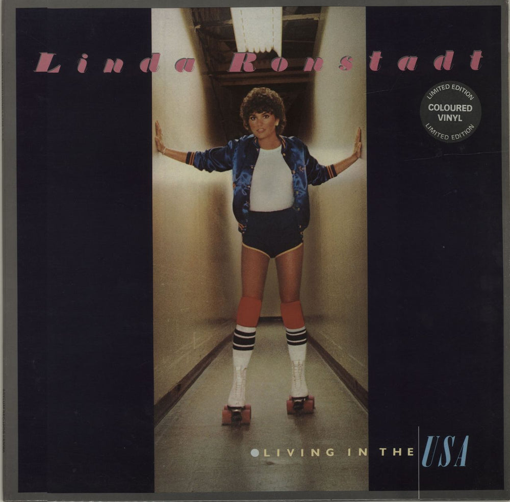 Linda Ronstadt Living In The USA - Red Vinyl - EX UK vinyl LP album (LP record) K53085