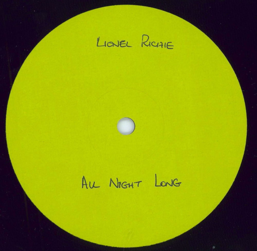 Lionel Richie All Night Long - Test Pressing UK 12" vinyl single (12 inch record / Maxi-single) TMGT1319