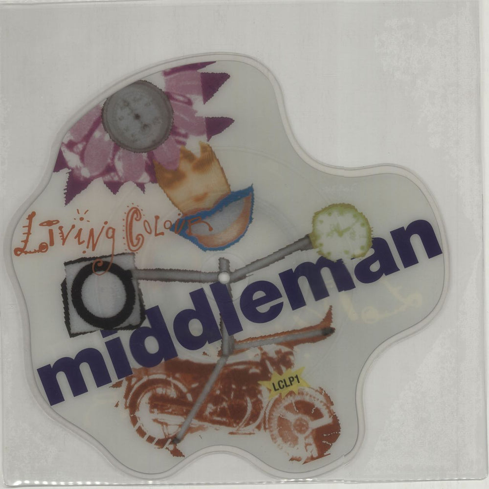 Living Colour Middle Man UK shaped picture disc (picture disc vinyl record) LCLP1