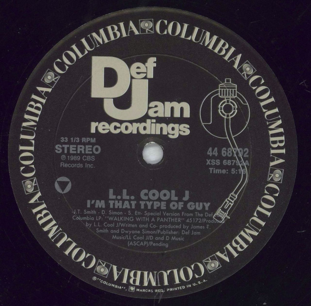 LL Cool J I'm That Type Of Guy US 12" vinyl single (12 inch record / Maxi-single) LLC12IM827372