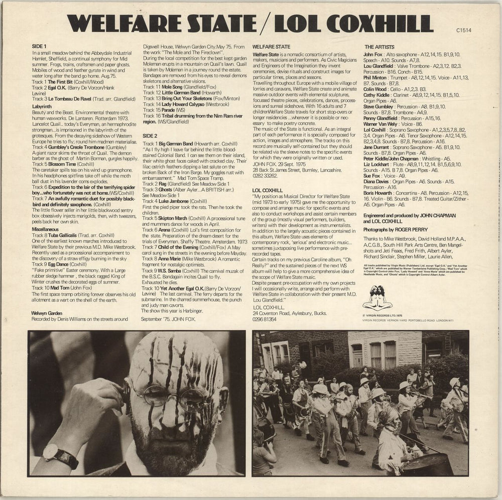 Lol Coxhill Welfare State / Lol Coxhill + Poster UK vinyl LP album (LP record)