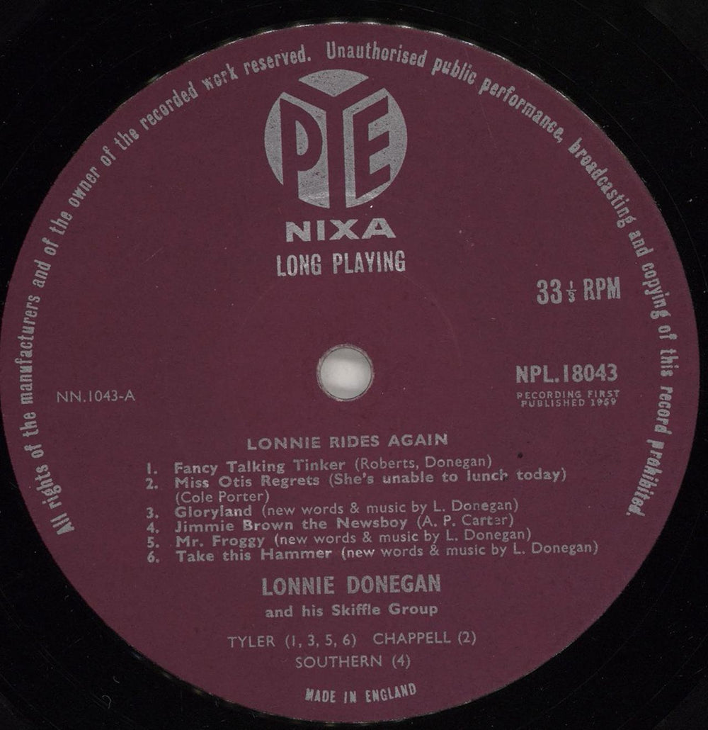 Lonnie Donegan Lonnie Rides Again! UK vinyl LP album (LP record) LD3LPLO766873