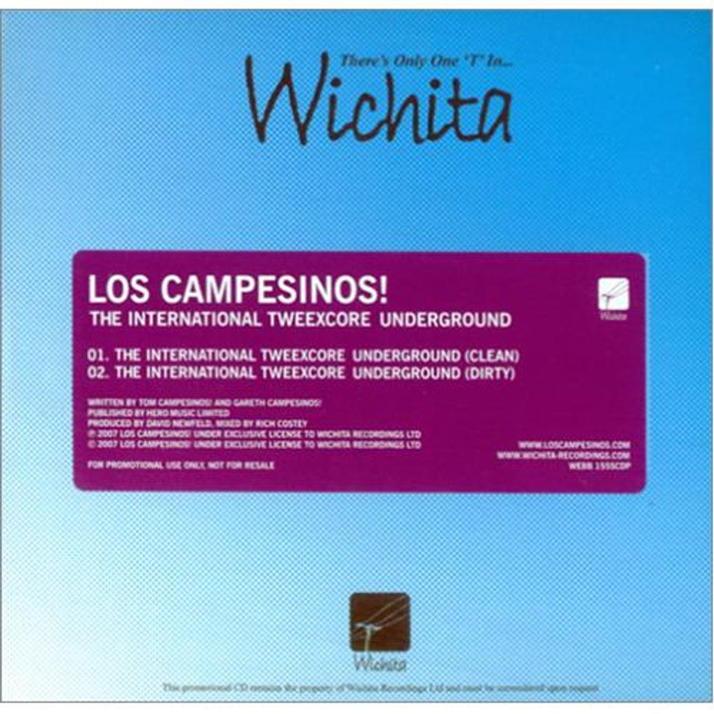 Los Campesinos The International Tweexcore Underground UK Promo CD single (CD5 / 5") WEBB155SCDP