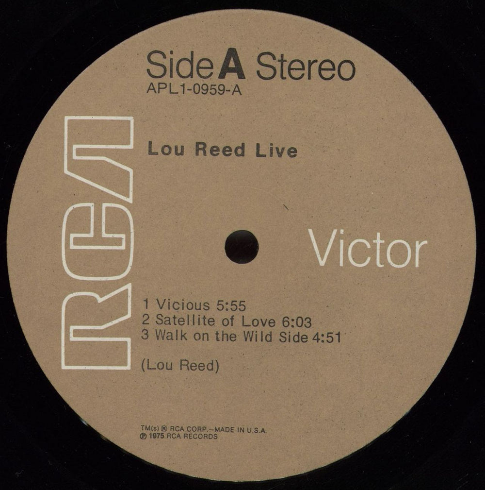 Lou Reed Lou Reed Live US vinyl LP album (LP record) LOULPLO308325