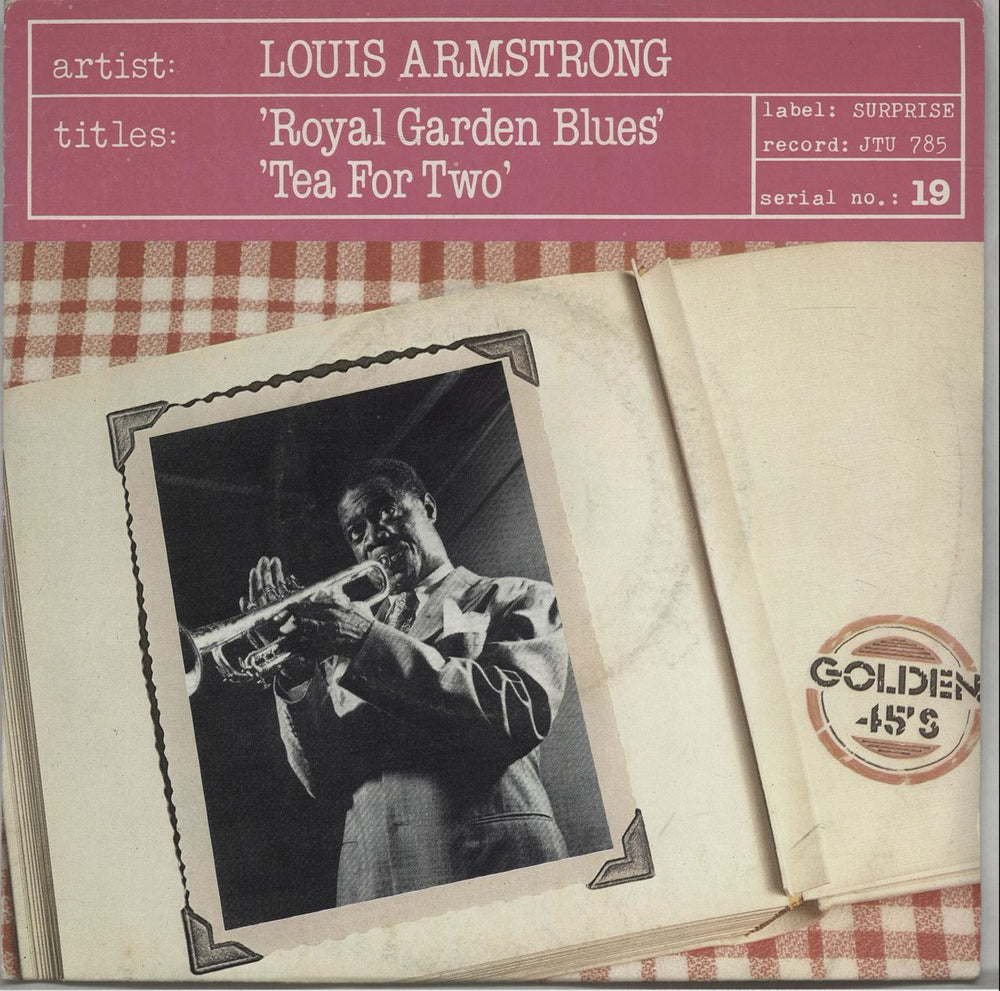 Louis Armstrong Royal Garden Blues Belgian 7" vinyl single (7 inch record / 45) JTU785