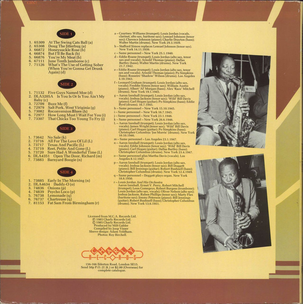Louis Jordan Jivin' With Jordan UK 2-LP vinyl record set (Double LP Album)