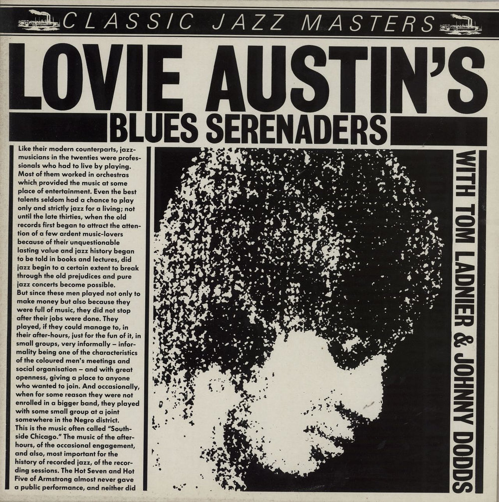 Lovie Austin Lovie Austin's Blues Serenaders With Tom Ladnier & Johnny Dodds UK vinyl LP album (LP record) CJM88504