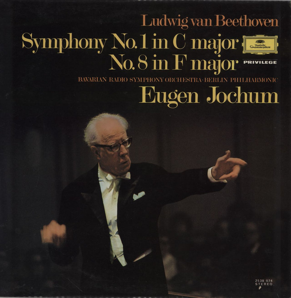 Ludwig Van Beethoven Beethoven: Symphony No. 1 in C major & No. 8 in F major UK vinyl LP album (LP record) 2538074