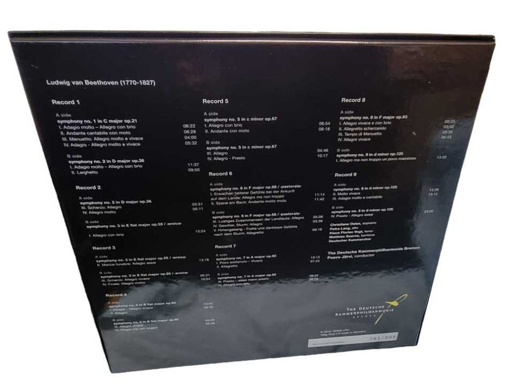 Ludwig Van Beethoven Symphonies No 1-9 German Vinyl Box Set