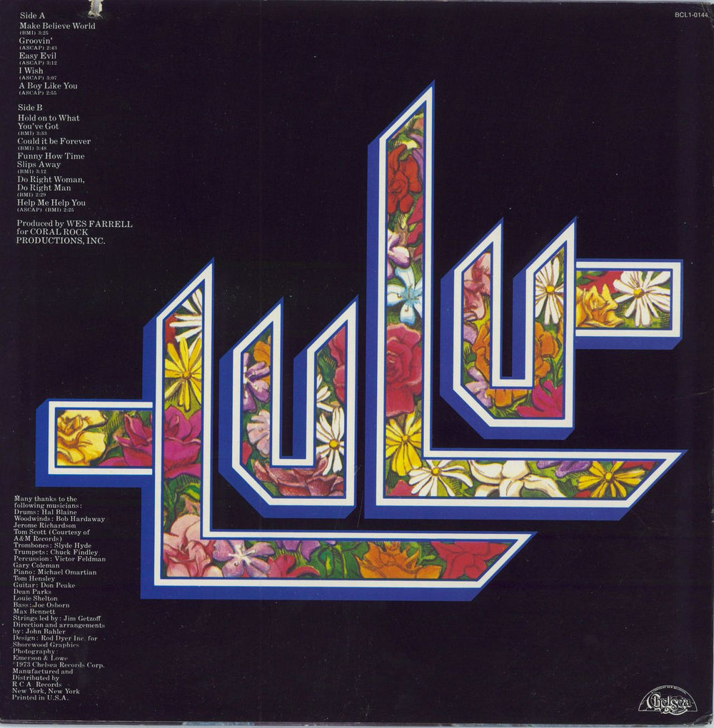 Lulu Lulu US vinyl LP album (LP record)