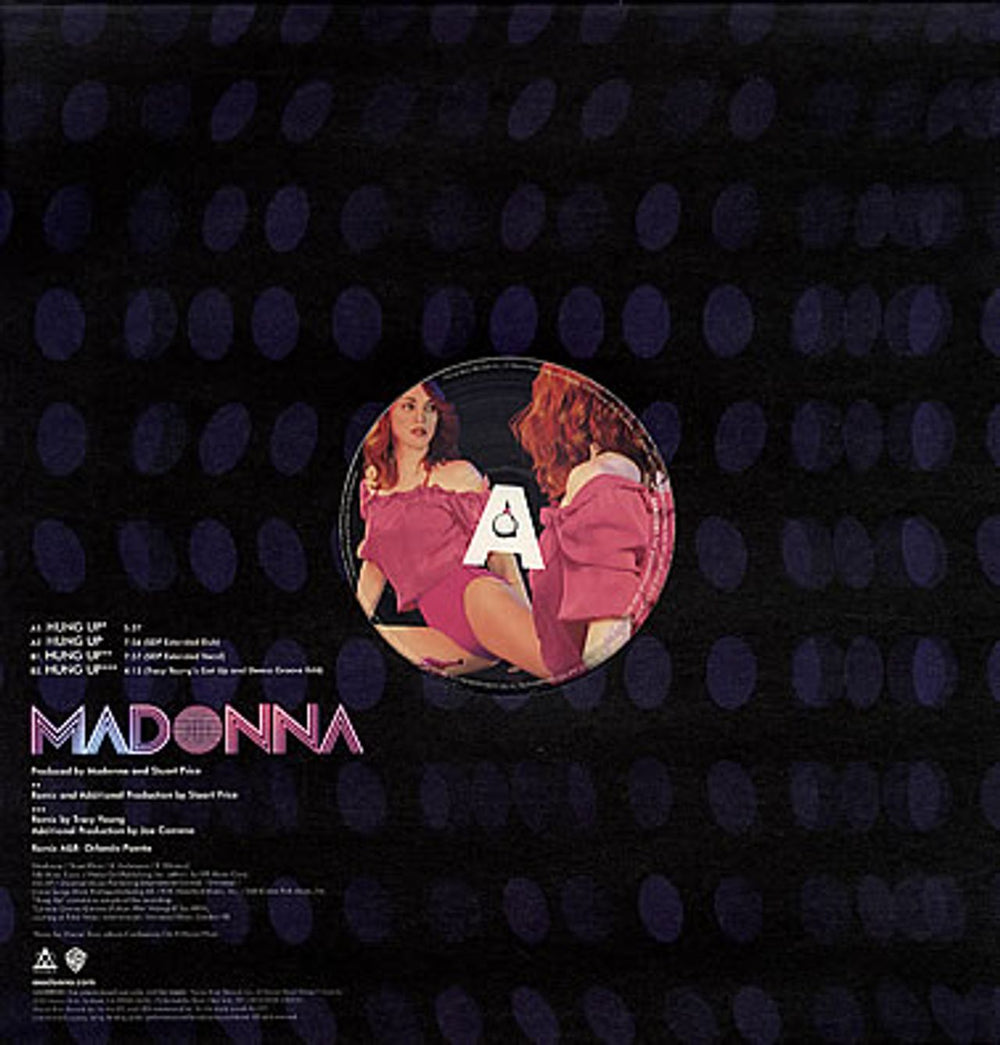 Madonna Hung Up UK Promo 12" vinyl single (12 inch record / Maxi-single) MAD12HU351361