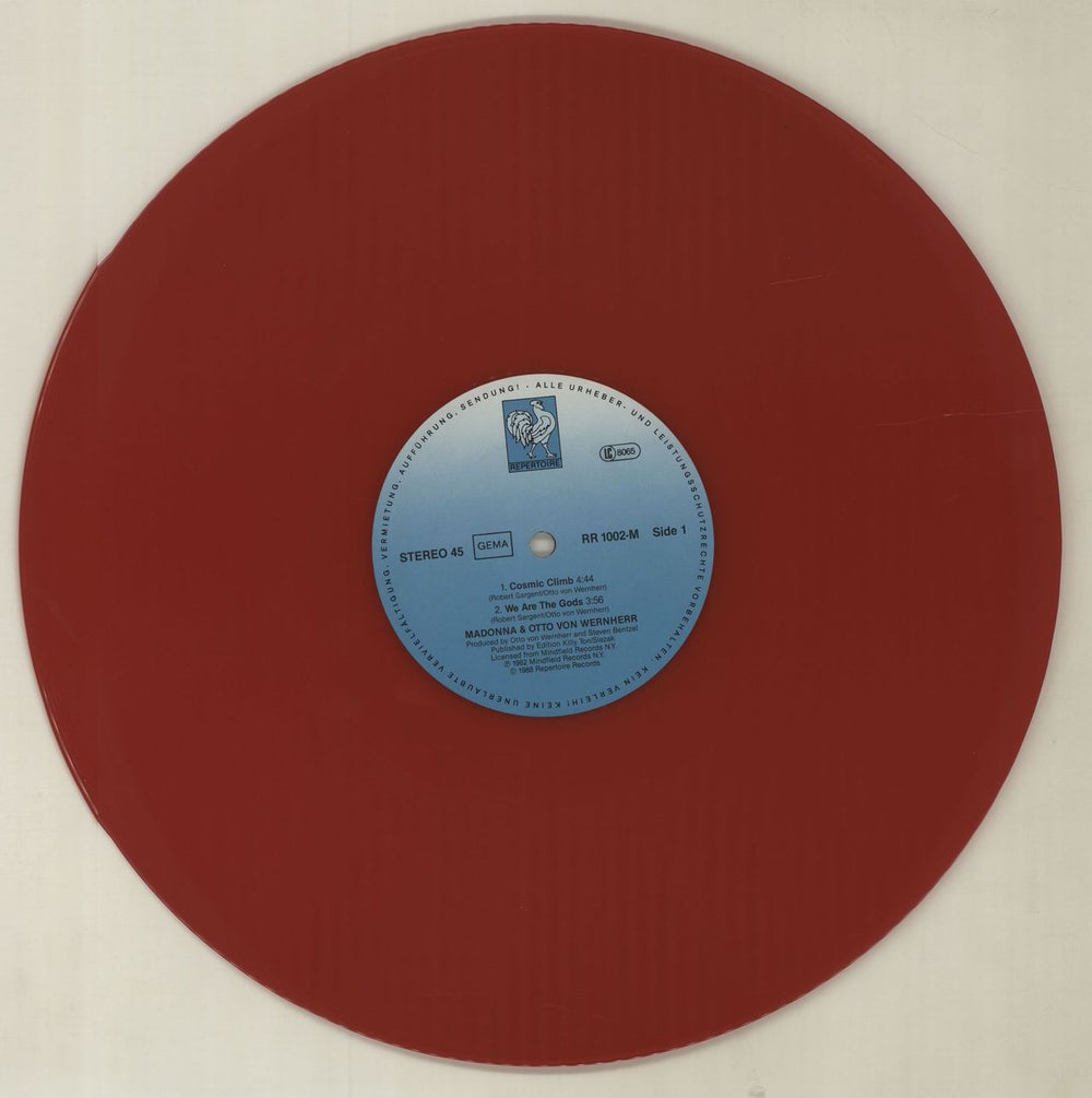 Madonna New York 1982 EP - Red Vinyl German 12" vinyl single (12 inch record / Maxi-single) MAD12NE41348