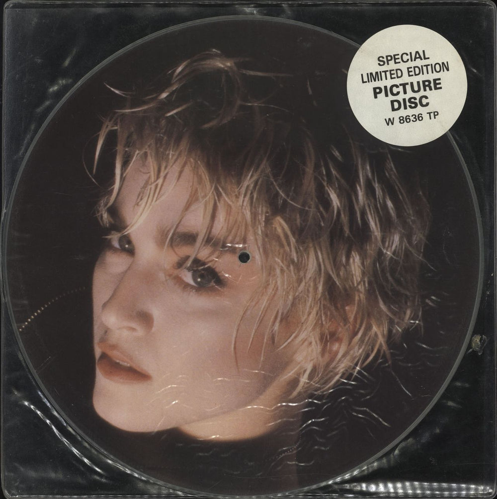 Madonna Papa Don't Preach + Stickered sleeve UK 12" vinyl picture disc (12 inch picture record) W8636TP