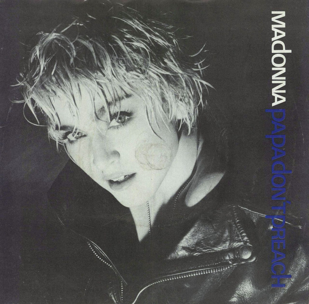 Madonna Papa Don't Preach - Solid - Paper Sleeve UK 7" vinyl single (7 inch record / 45) W8636