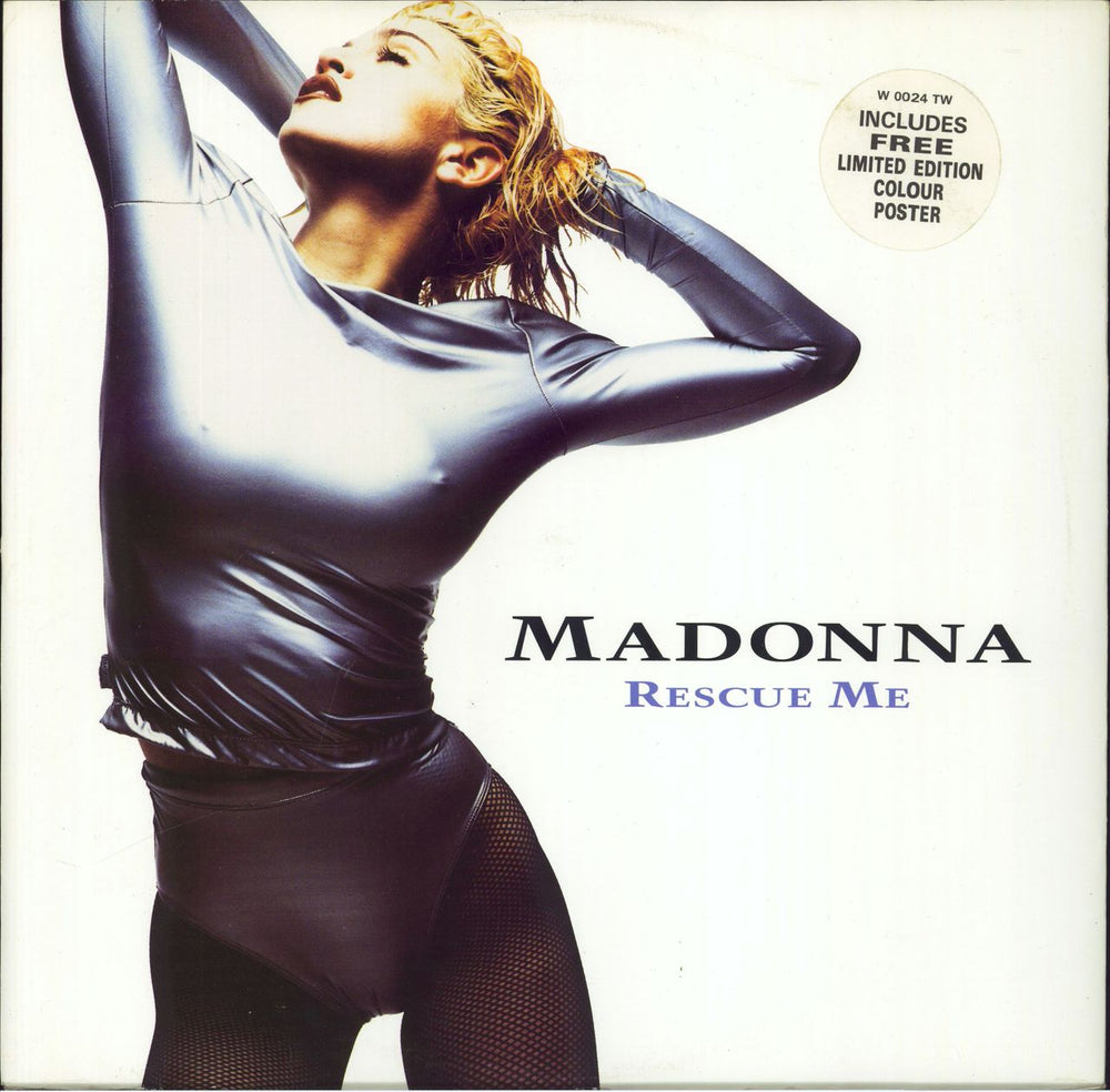 Madonna Rescue Me + Poster - ex UK 12" vinyl single (12 inch record / Maxi-single) W0024TW