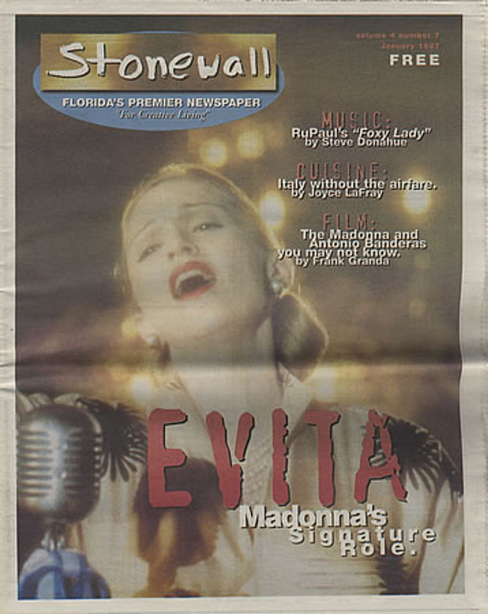 Madonna Stonewall US magazine VOL 4 NO 7