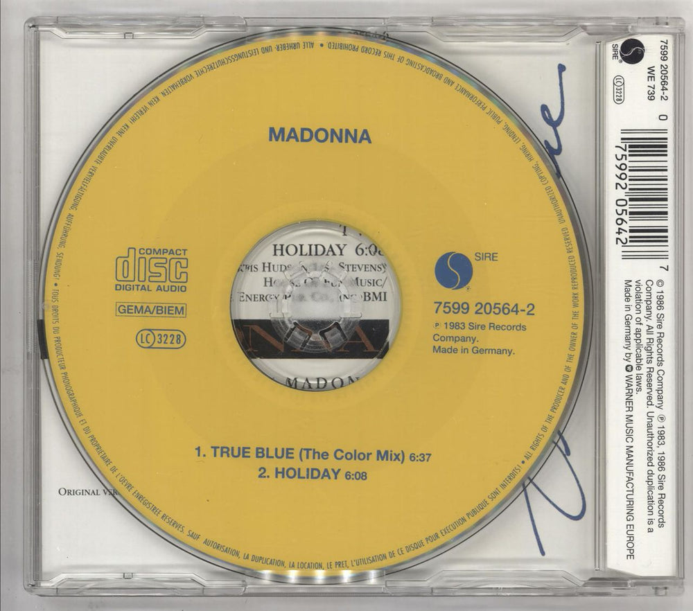 Madonna True Blue German CD single (CD5 / 5") MADC5TR41028