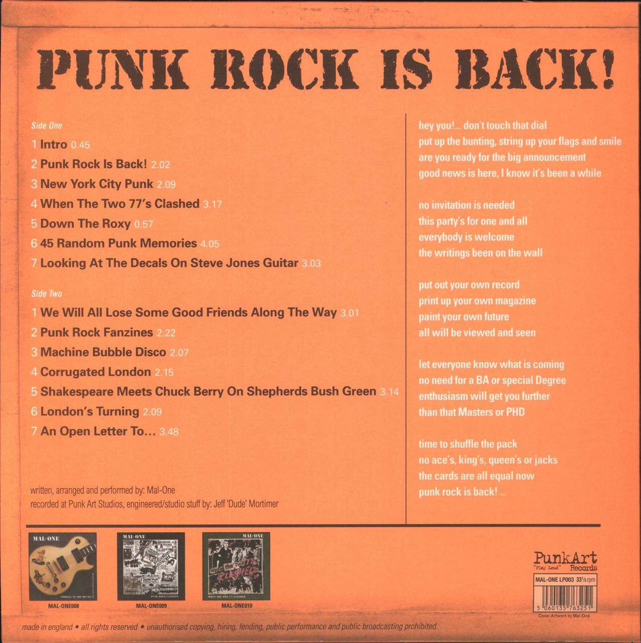Punk Rock Is Back! [LP] VINYL - Best Buy