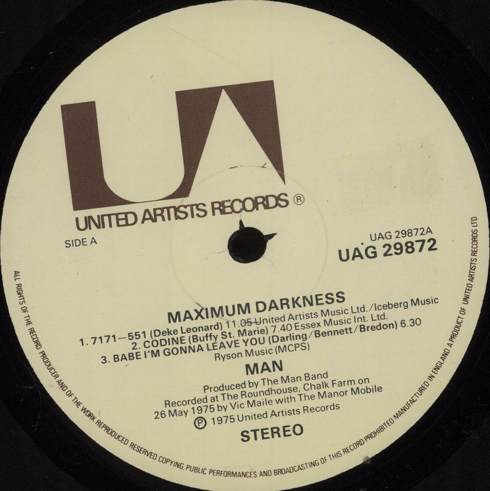 Man Maximum Darkness + Poster UK vinyl LP album (LP record) M-NLPMA138410