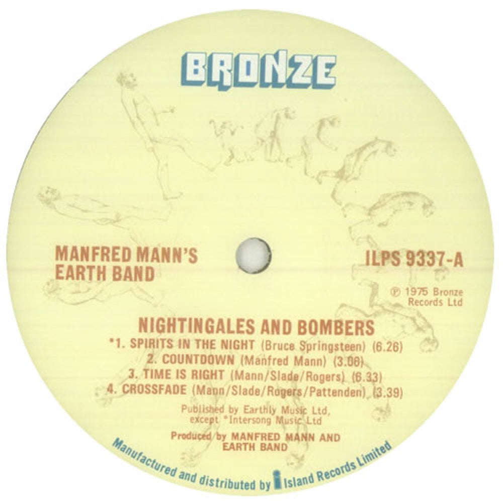 Manfred Mann's Earth Band Nightingales & Bombers UK vinyl LP album (LP record) 5EVLPNI194072