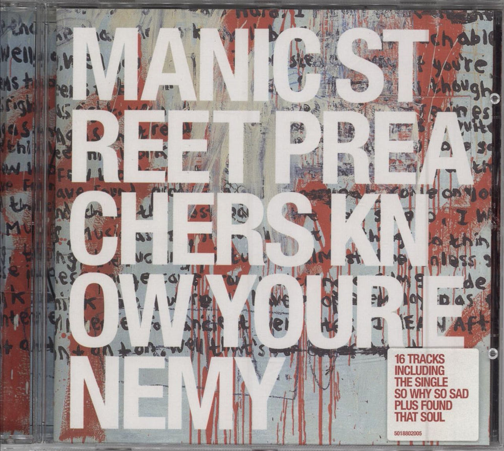 Manic Street Preachers Know Your Enemy UK CD album (CDLP) 5018802