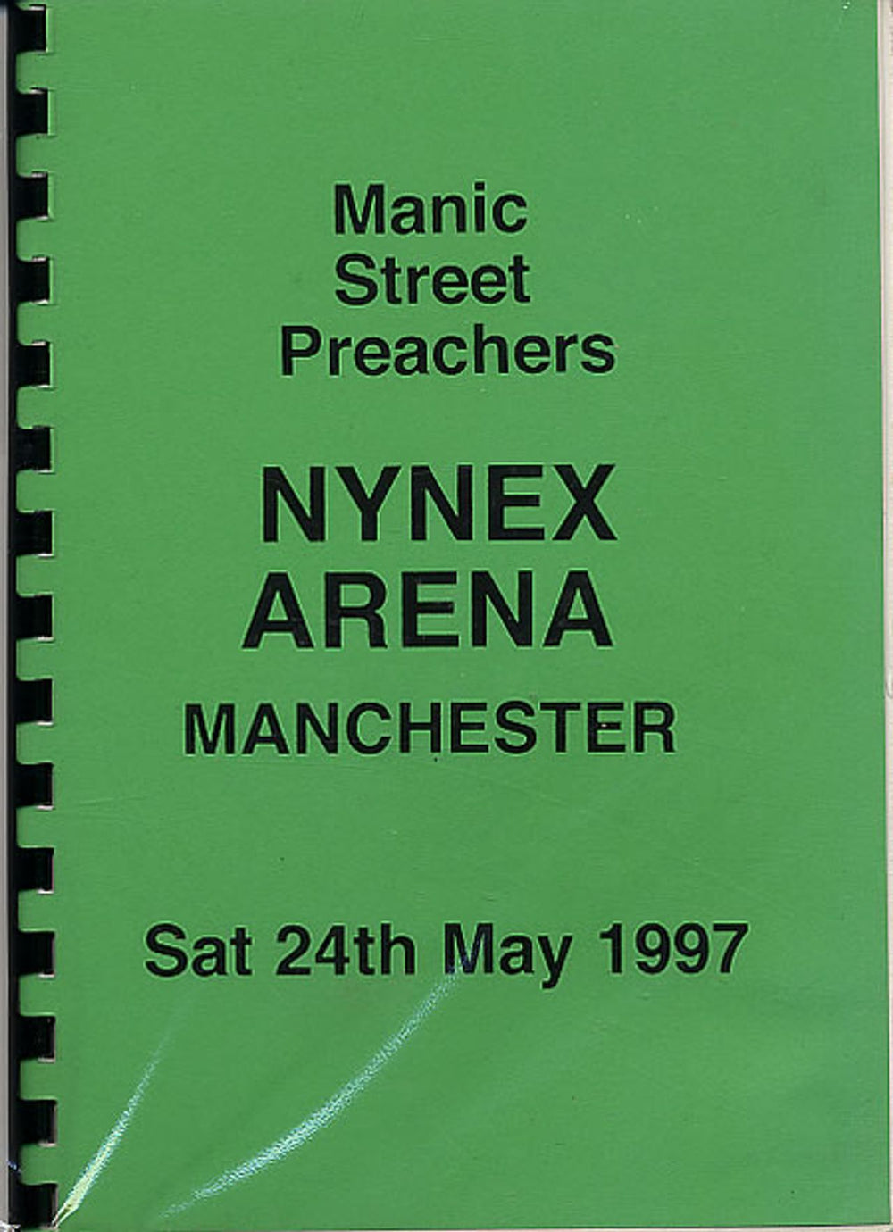 Manic Street Preachers Nynex Arena - Tour Itinerary UK Itinerary TOUR ITINERARY