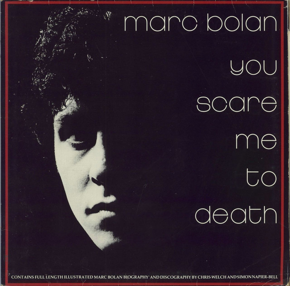 Marc Bolan You Scare Me To Death French vinyl LP album (LP record) ERED20