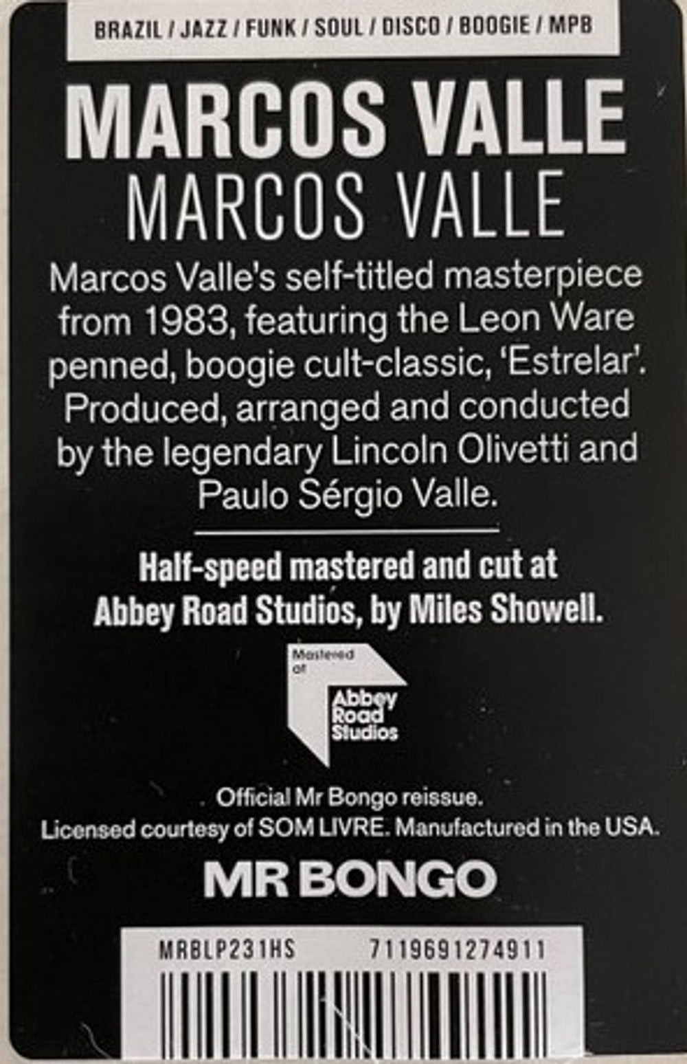 Marcos Valle Marcos Valle - Half-Speed Mastered - Sealed US Vinyl 