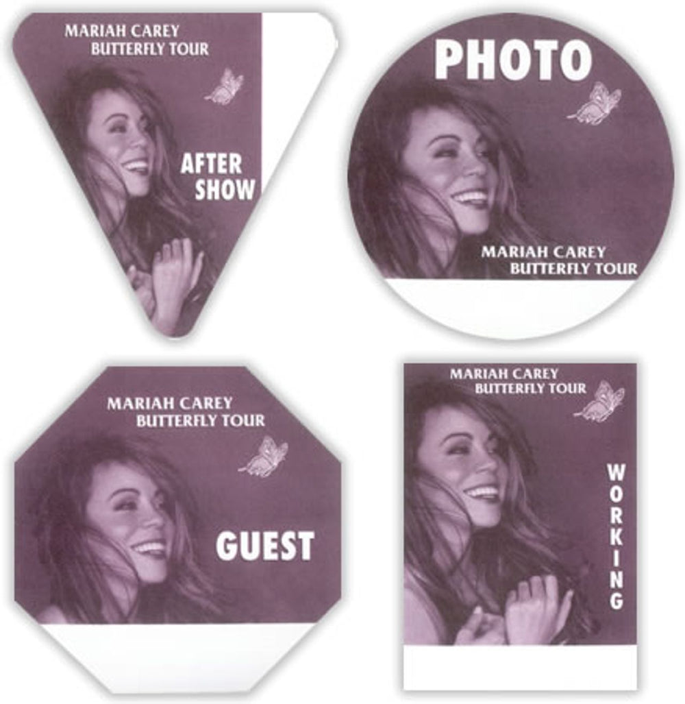 Mariah Carey Butterfly Tour Passes + All Areas Laminate US tour pass CRYTPBU427167