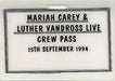 Mariah Carey Crew Pass UK tour pass CREW PASS