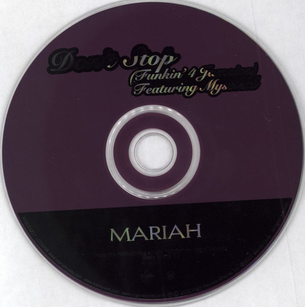 Mariah Carey Don't Stop [Funkin' 4 Jamaica] UK Promo CD single (CD5 / 5") CRYC5DO196227