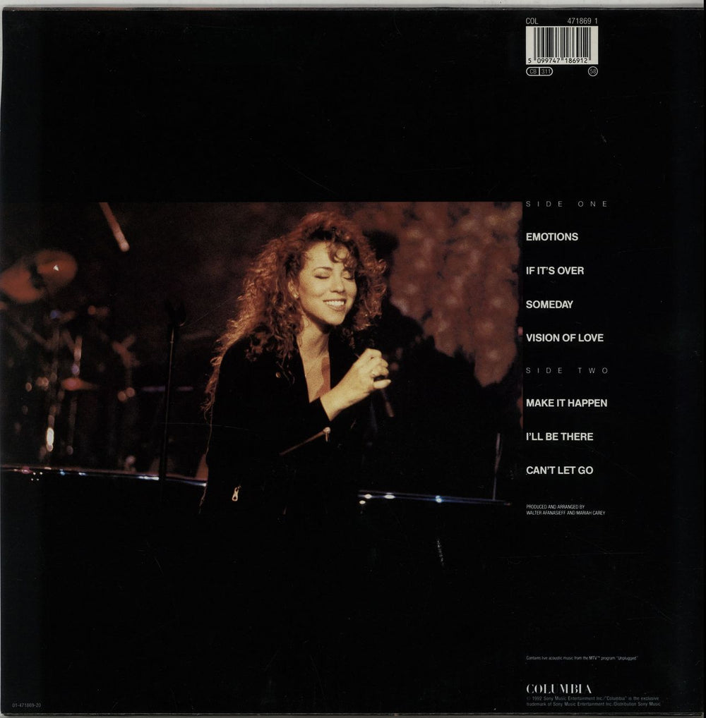 Mariah Carey MTV Unplugged EP UK 12" vinyl single (12 inch record / Maxi-single) CRY12MT324898