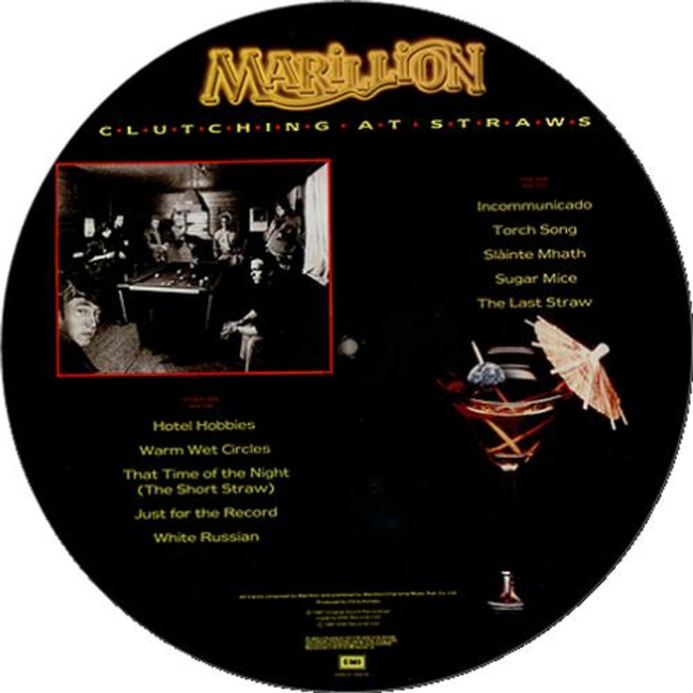 Marillion Clutching At Straws + Die-Cut Sleeve UK picture disc LP (vinyl picture disc album) MARPDCL01131