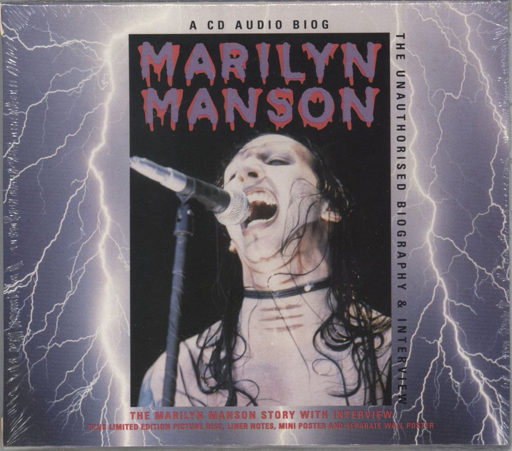 Marilyn Manson The Unauthorised Biography & Interview UK CD album (CDLP) ATCD106